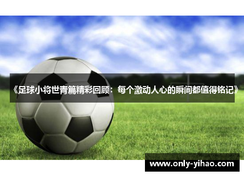 《足球小将世青篇精彩回顾：每个激动人心的瞬间都值得铭记》
