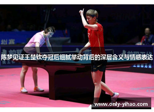 陈梦见证王楚钦夺冠后细腻举动背后的深层含义与情感表达