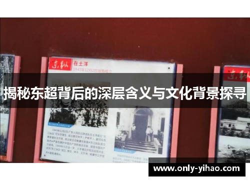 揭秘东超背后的深层含义与文化背景探寻
