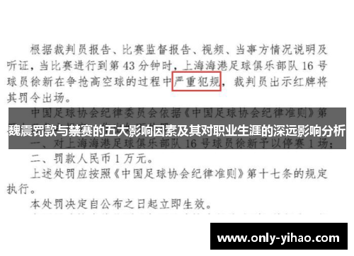 魏震罚款与禁赛的五大影响因素及其对职业生涯的深远影响分析